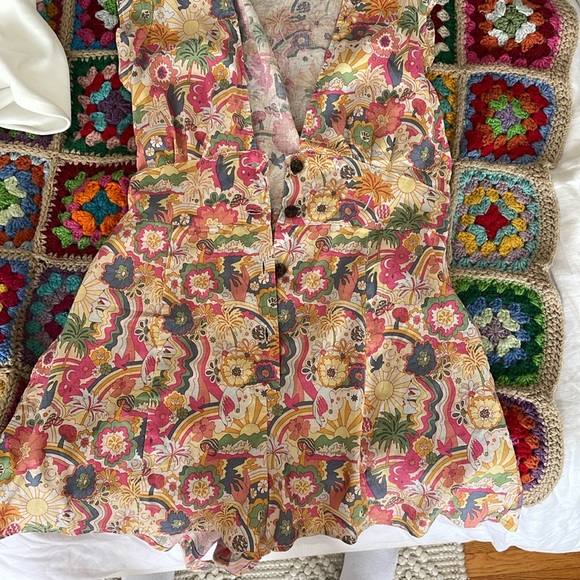 Marine Layer Camila Romper in Psychedelic Print - Picture 6 of 7